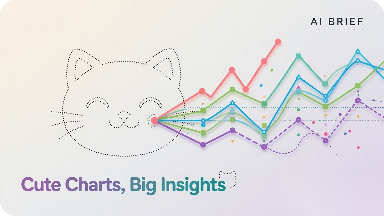 Playful AI chart generation illustration