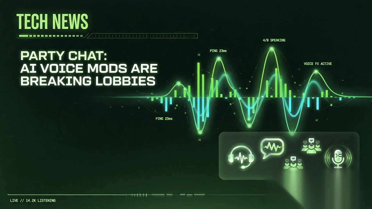 Gaming party chat interface illustration
