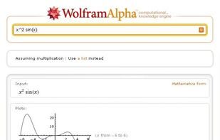 Wolfram Alpha screenshot